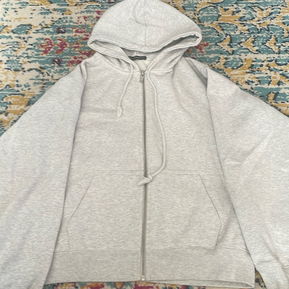 grey zip up hoodie from brandy melville